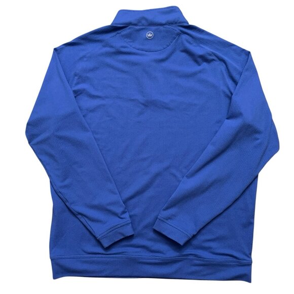 Peter Millar 1/4 Zip Pullover Mens XL Perth Engineered Stripe Performance Blue - Picture 2 of 6